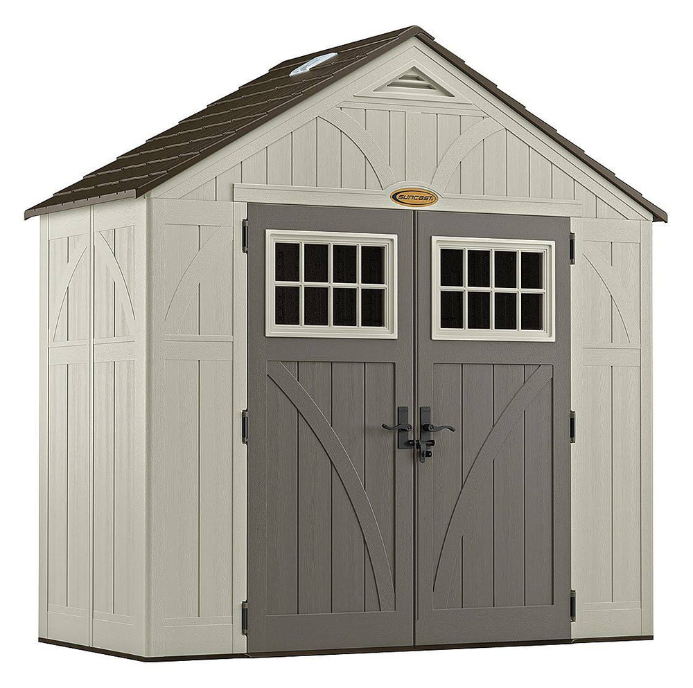 Suncast Tremont Vinyl Storage Shed, Vanilla/Gray