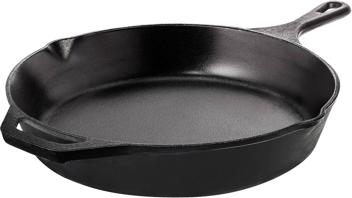Utopia Kitchen - Saute Fry Pan - Chefs Pan, Pre - Seasoned Cast Iron Skillet - Nonstick Frying Pan 10.25 inch - Safe Grill Cookware for Indoor &
