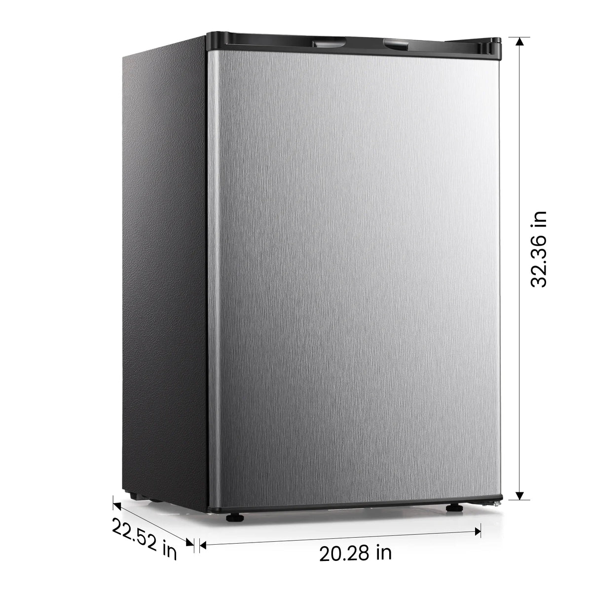 KNDKO 3.2cu.ft Upright Freezer, Compact Freezer with Removable Shelves, Adjustable Thermostat for Home/Kitchen/Office, SILVER