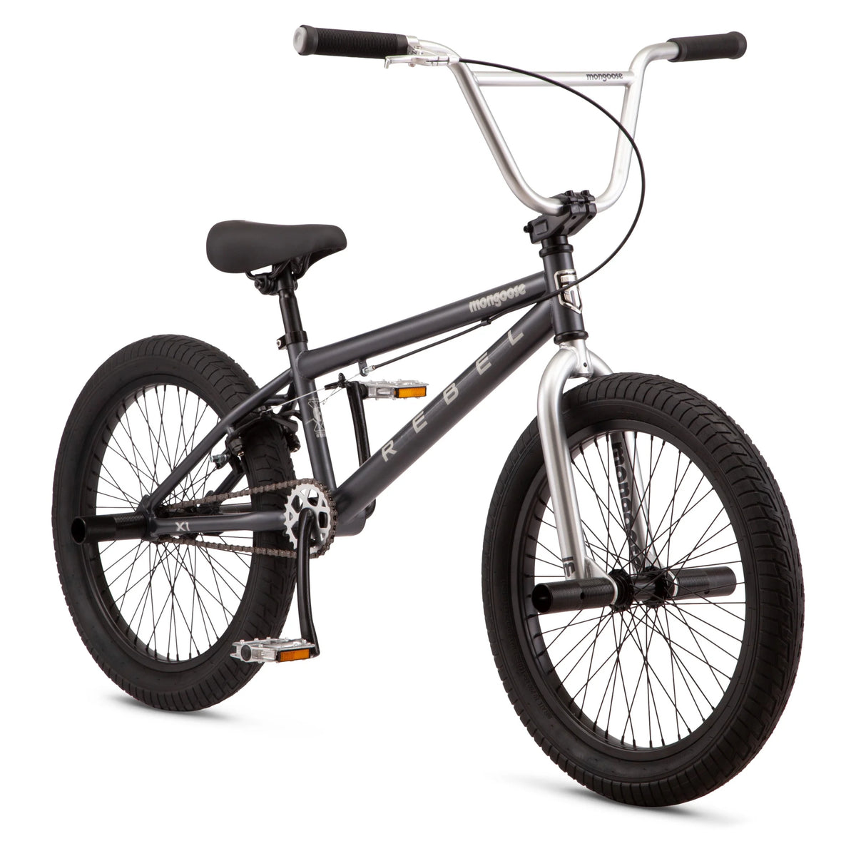 Mongoose Rebel X1 BMX Bike, 20 - In. Wheels, Kids Ages 7 - 14 Years, Gray Child Bicycle