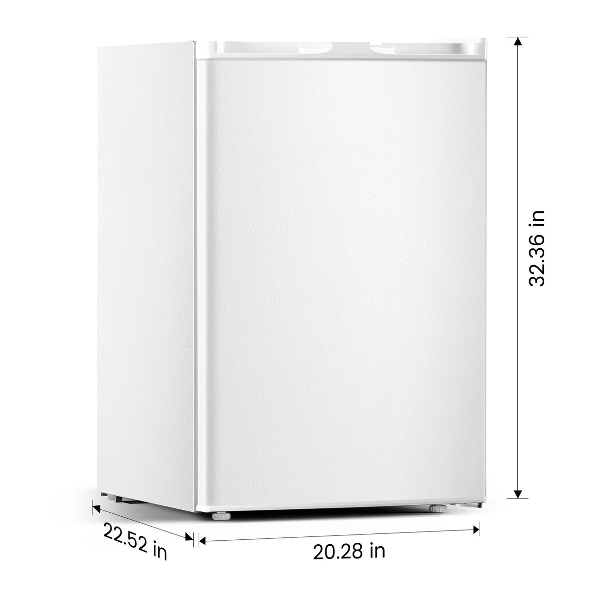 KNDKO 3.2cu.ft Upright Freezer, Compact Freezer with Removable Shelves, Adjustable Thermostat for Home/Kitchen/Office, SILVER