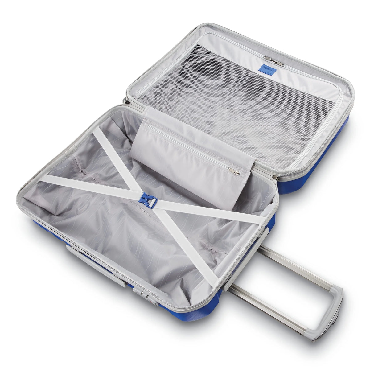 American Tourister Pirouette NXT Hardside Large Checked Luggage with Spinner Wheels - Ultramarine