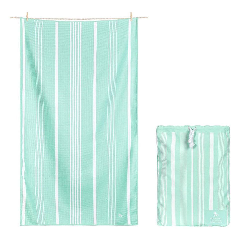 Dock & Bay Bath Towel - for Home - Quick Dry, Super Absorbent - Includes Bag - Eucalyptus Green, Large (160x70cm, 63"x28")