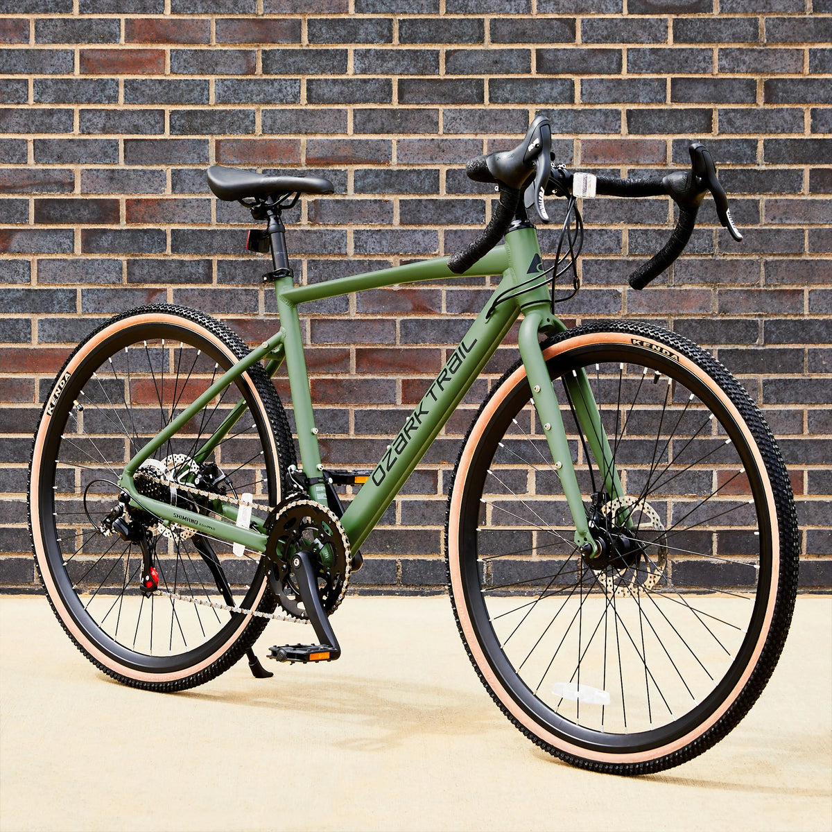 700c Ozark Trail G.1 Explorer Drop Bar Gravel Bike, Medium Frame, Fits Riders 5'5" - 5'10", Green, Adult